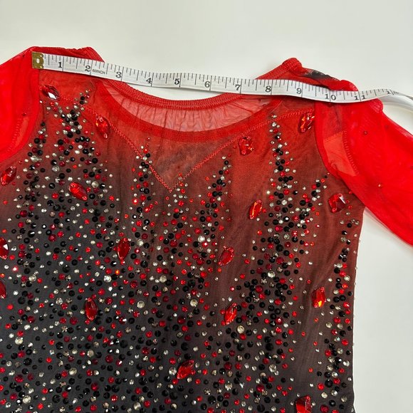 New Figure Skating Dress Size 10 (5~8T) with Hair Scrunchies (120~130cm) - Picture 6 of 10